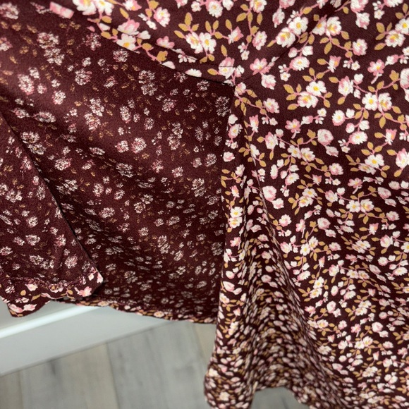 Next Floral Midi Skirt - Brown and Pink - Picture 6 of 6